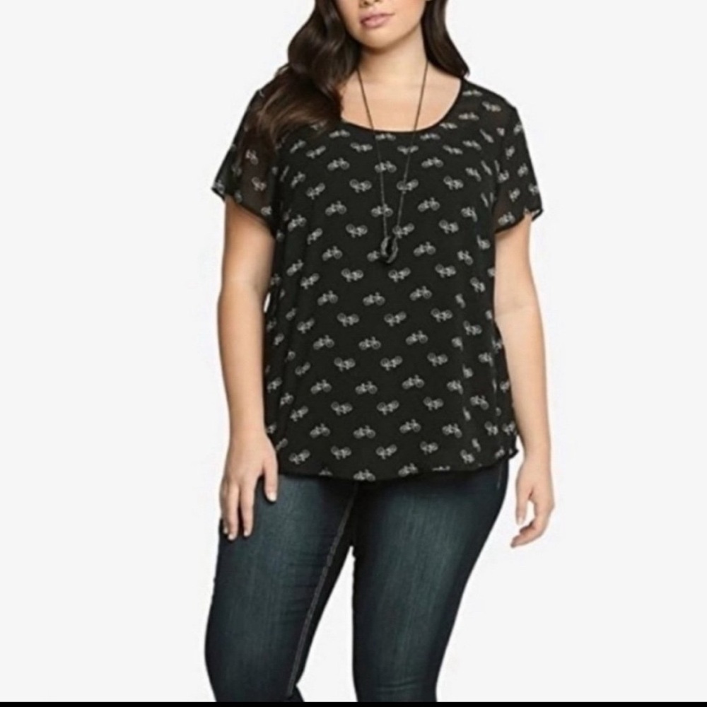 Torrid Bicycle Print Top (V19)